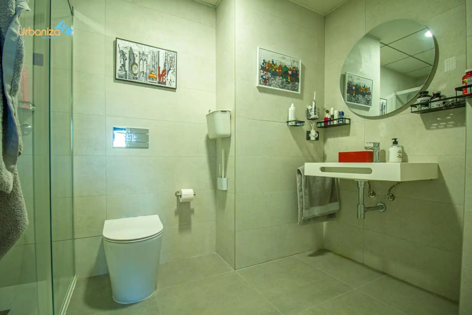 Badezimmer von Wohnung zum Verkauf in Badajoz mit Klimaanlage, Heizung und Privatgarten