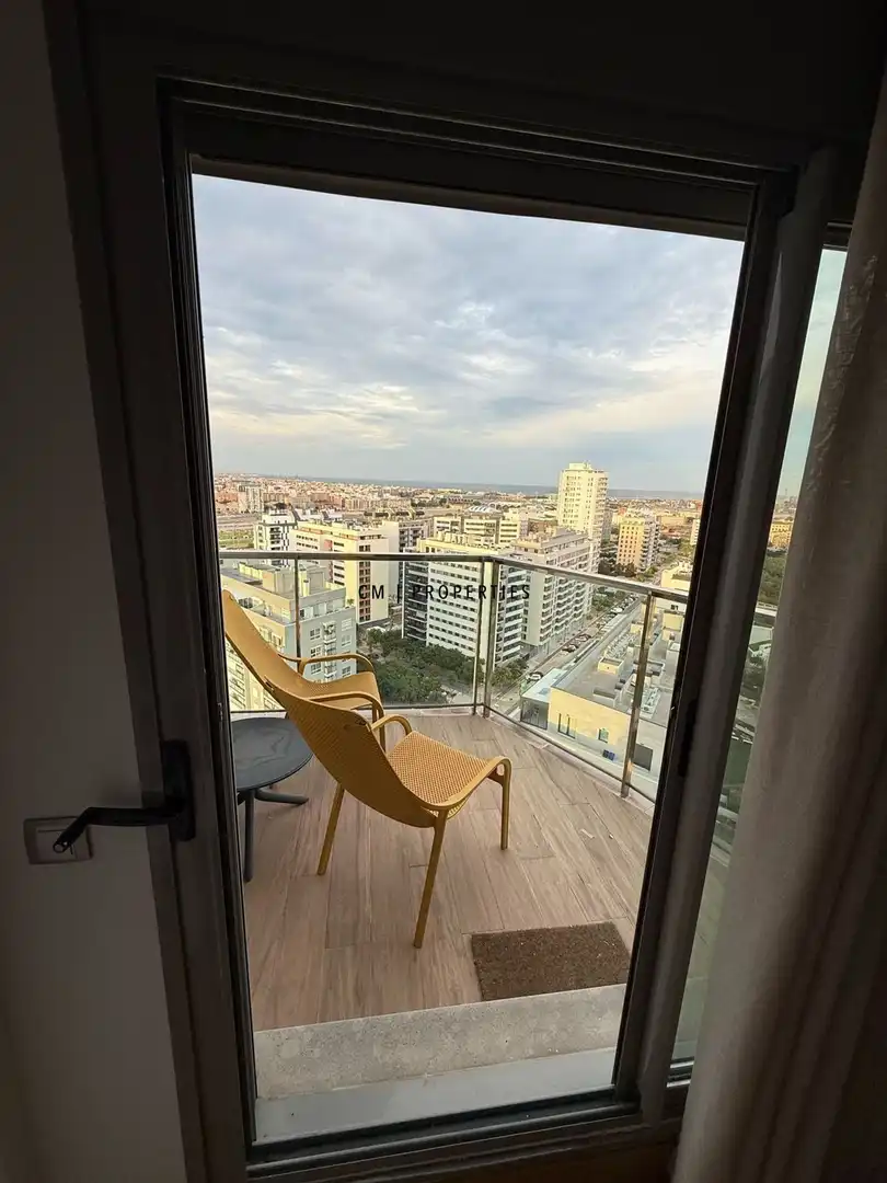 Terraza de Piso de alquiler en Valencia con Aire acondicionado, Calefacción y Parquet