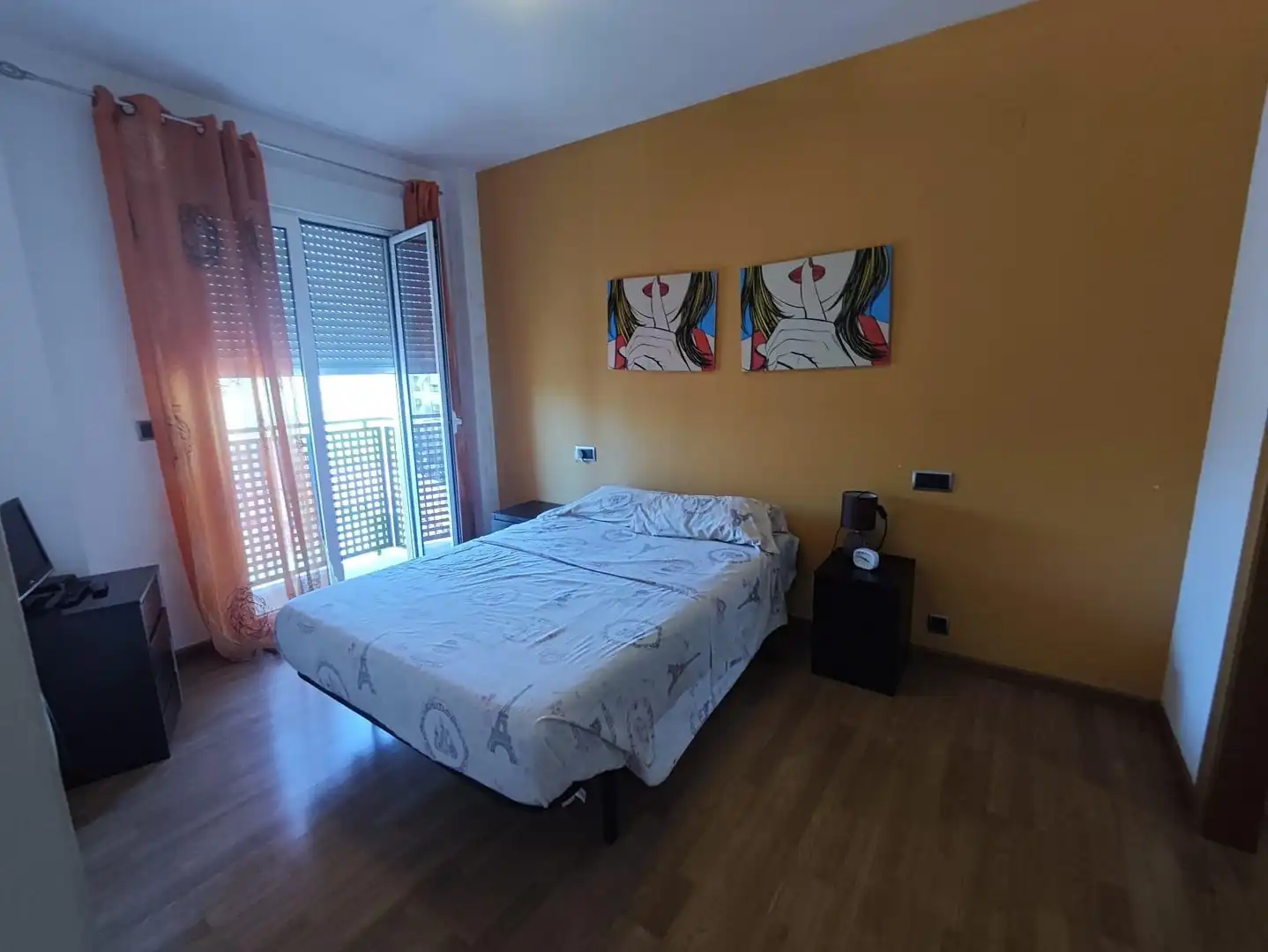 Schlafzimmer von Wohnung zur Miete in Petrer mit Möbliert und Balkon