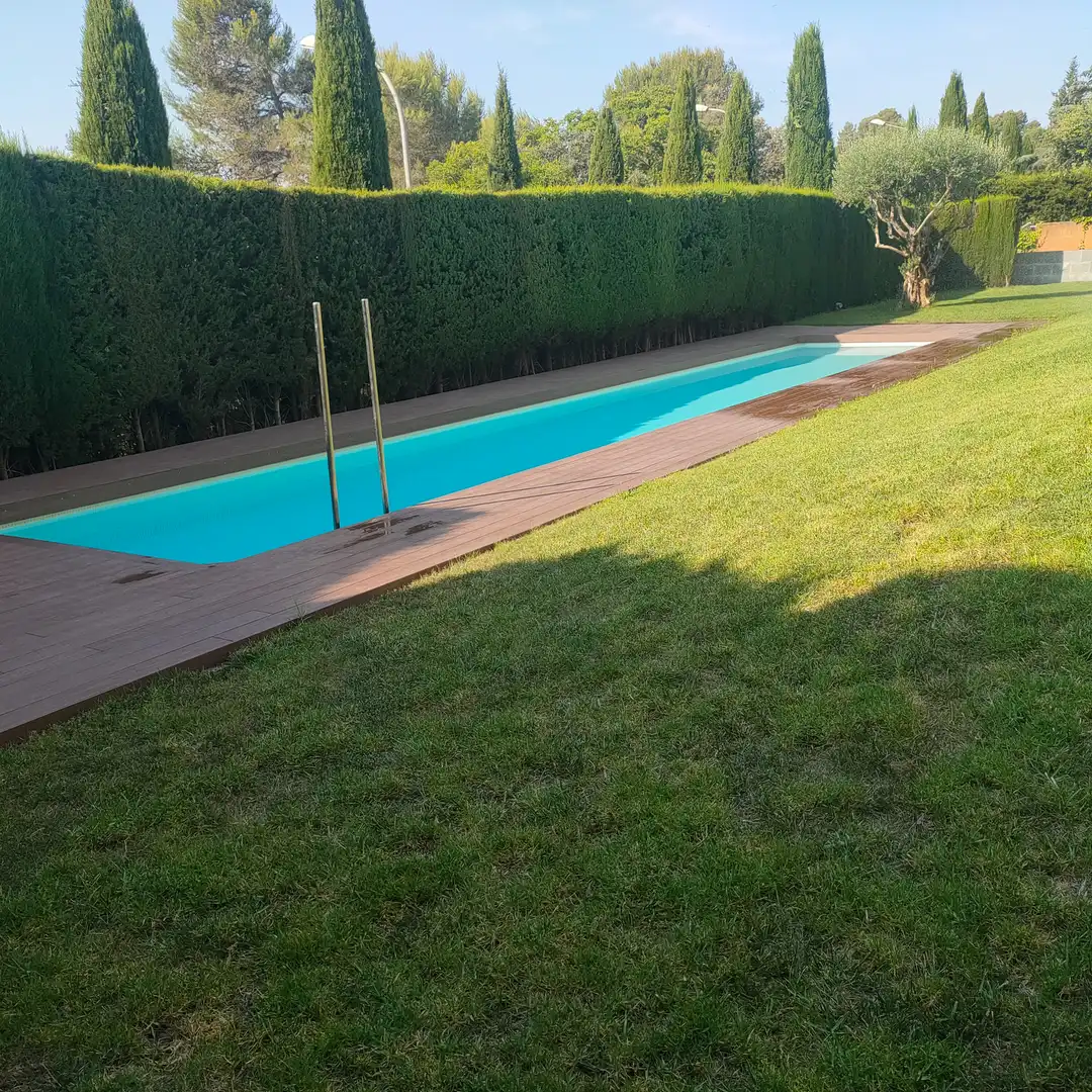 Schwimmbecken von Wohnung zur Miete in Sant Cugat del Vallès mit Klimaanlage, Parkett und Terrasse