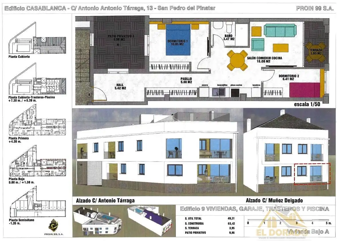 Apartamento en venta en San Pedro del Pinatar con Aire acondicionado, Calefacción y Terraza