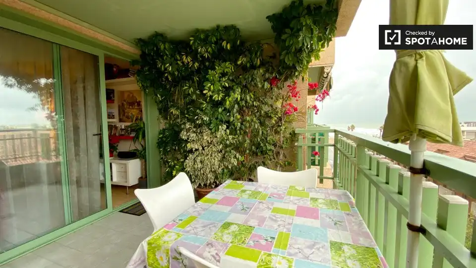 Terrace of Flat for rent in Alboraya  with Air Conditioner, Heating and Furnished