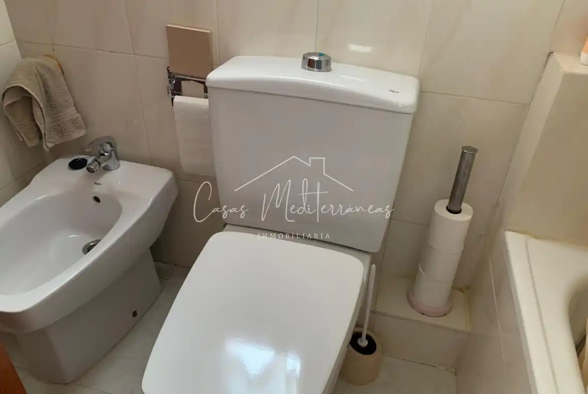 Baño de Casa adosada de alquiler en Vandellòs i l'Hospitalet de l'Infant con Jardín privado, Terraza y Amueblado