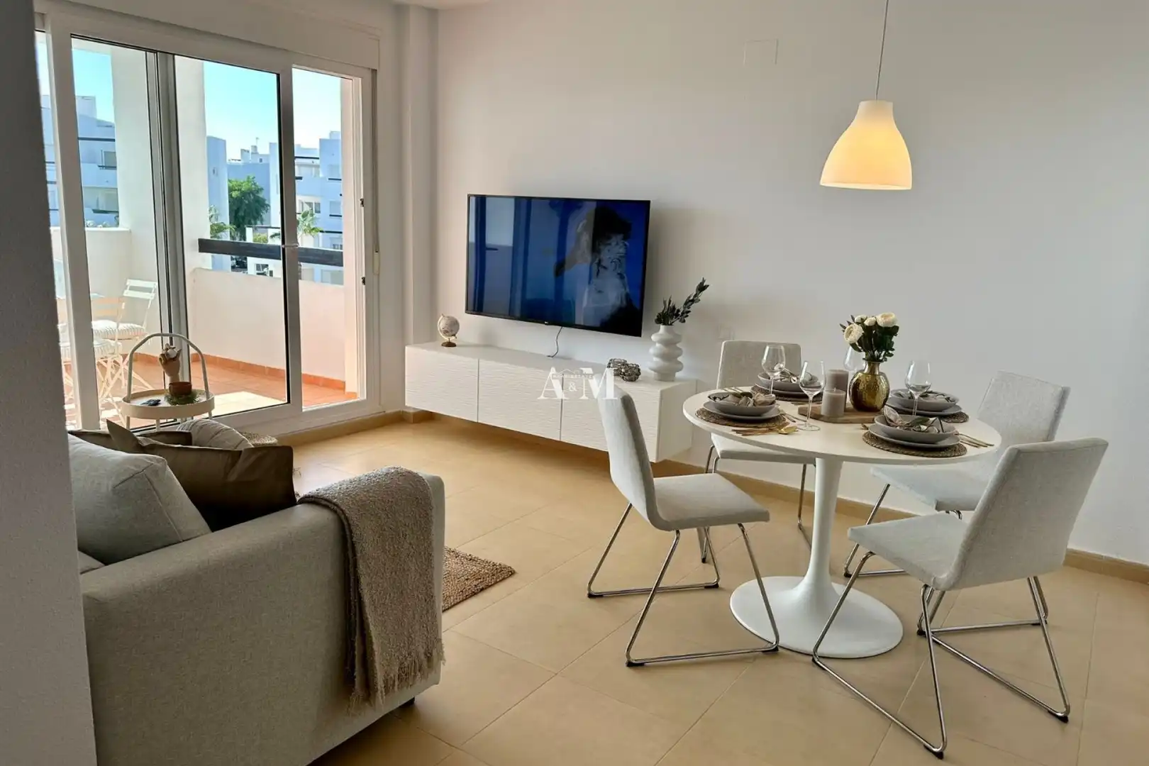 Sala d'estar de Pis de lloguer en Torre-Pacheco amb Aire condicionat, Calefacció i Terrassa