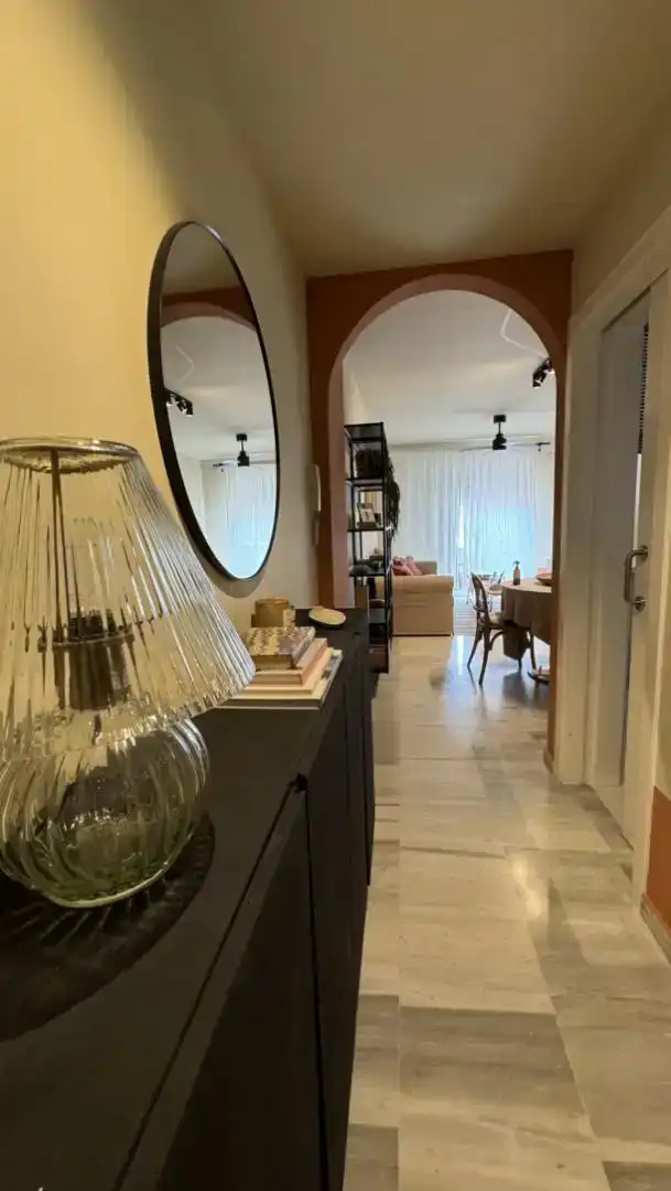 Sala d'estar de Pis de lloguer en Polopos amb Rentadora, TV i Piscina comunitària