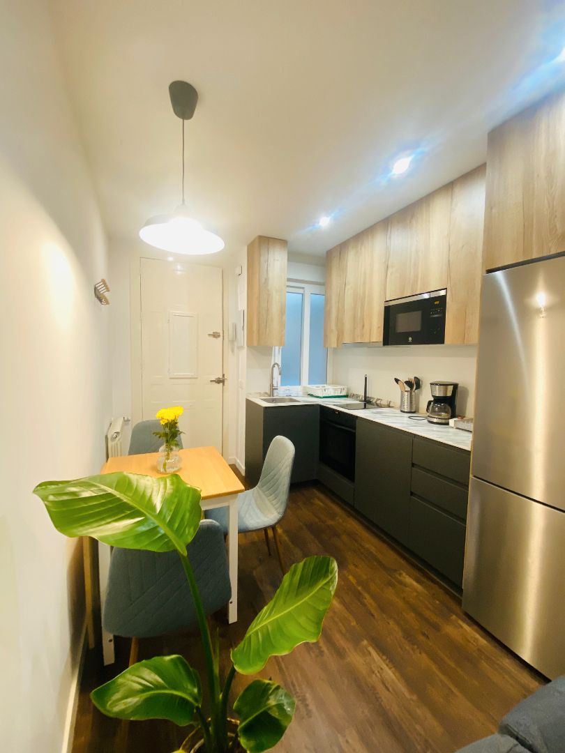 Kitchen of Flat to rent in  Madrid Capital  with Air Conditioner, Heating and Furnished
