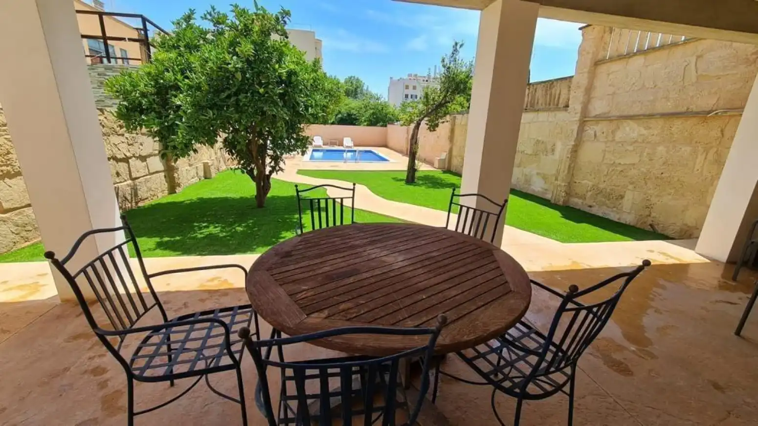 Jardín de Casa adosada en venta en  Palma de Mallorca con Calefacción, Parquet y Terraza