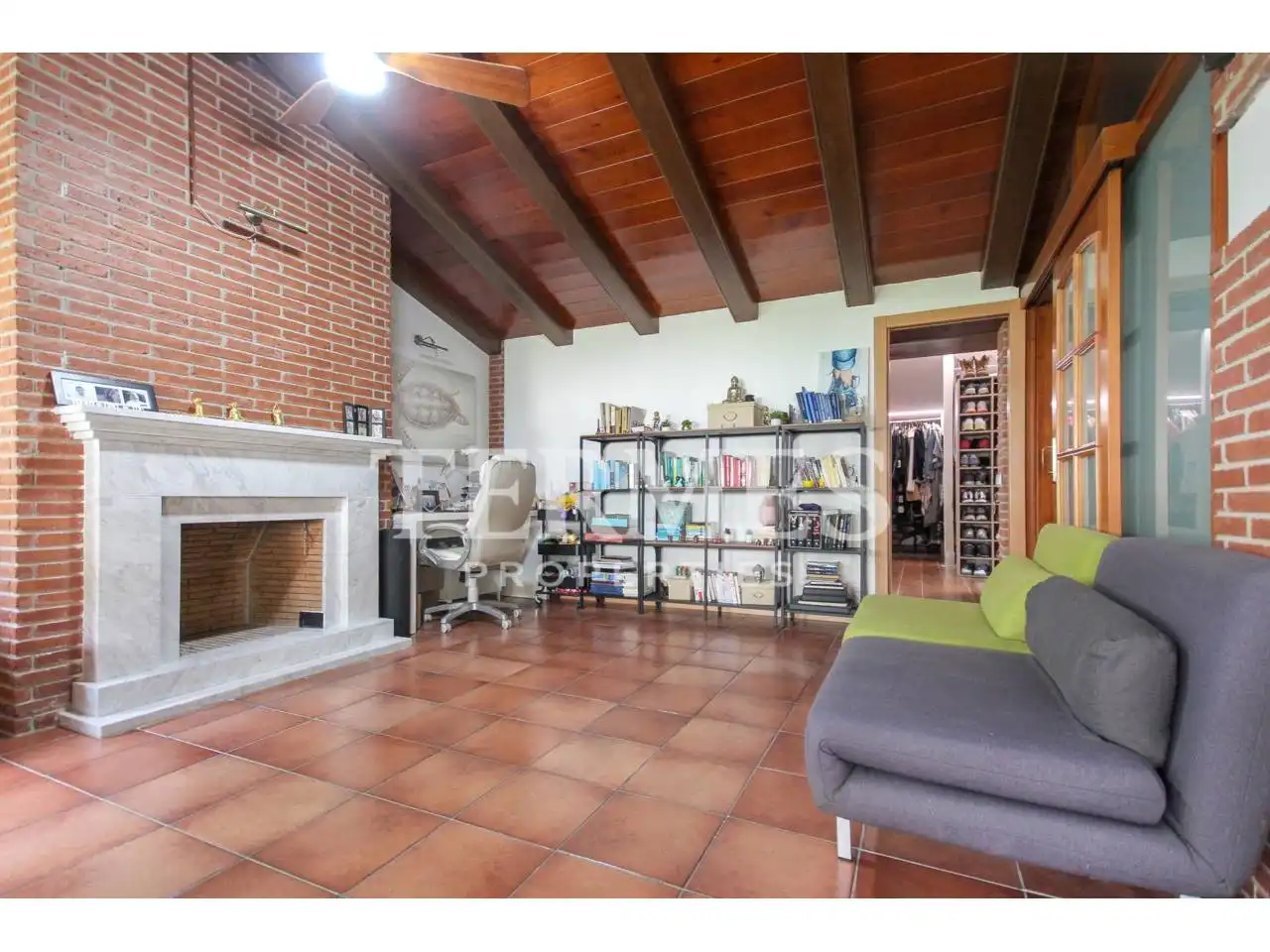 Wohnzimmer von Haus oder Chalet zur Miete in Castelldefels mit Klimaanlage, Privatgarten und Terrasse