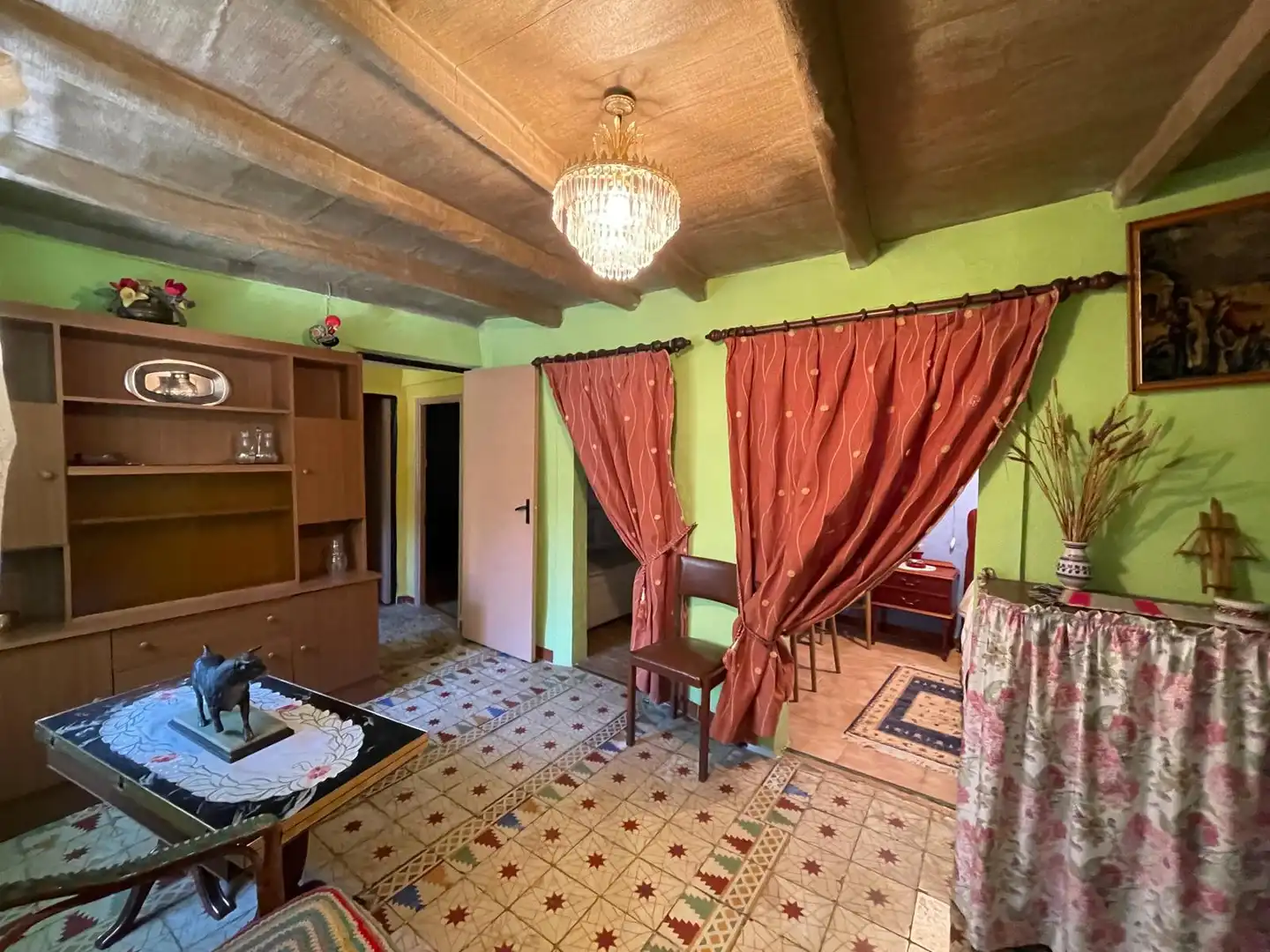 Sala d'estar de Finca rústica en venda en Mayorga amb Terrassa, Traster i Moblat
