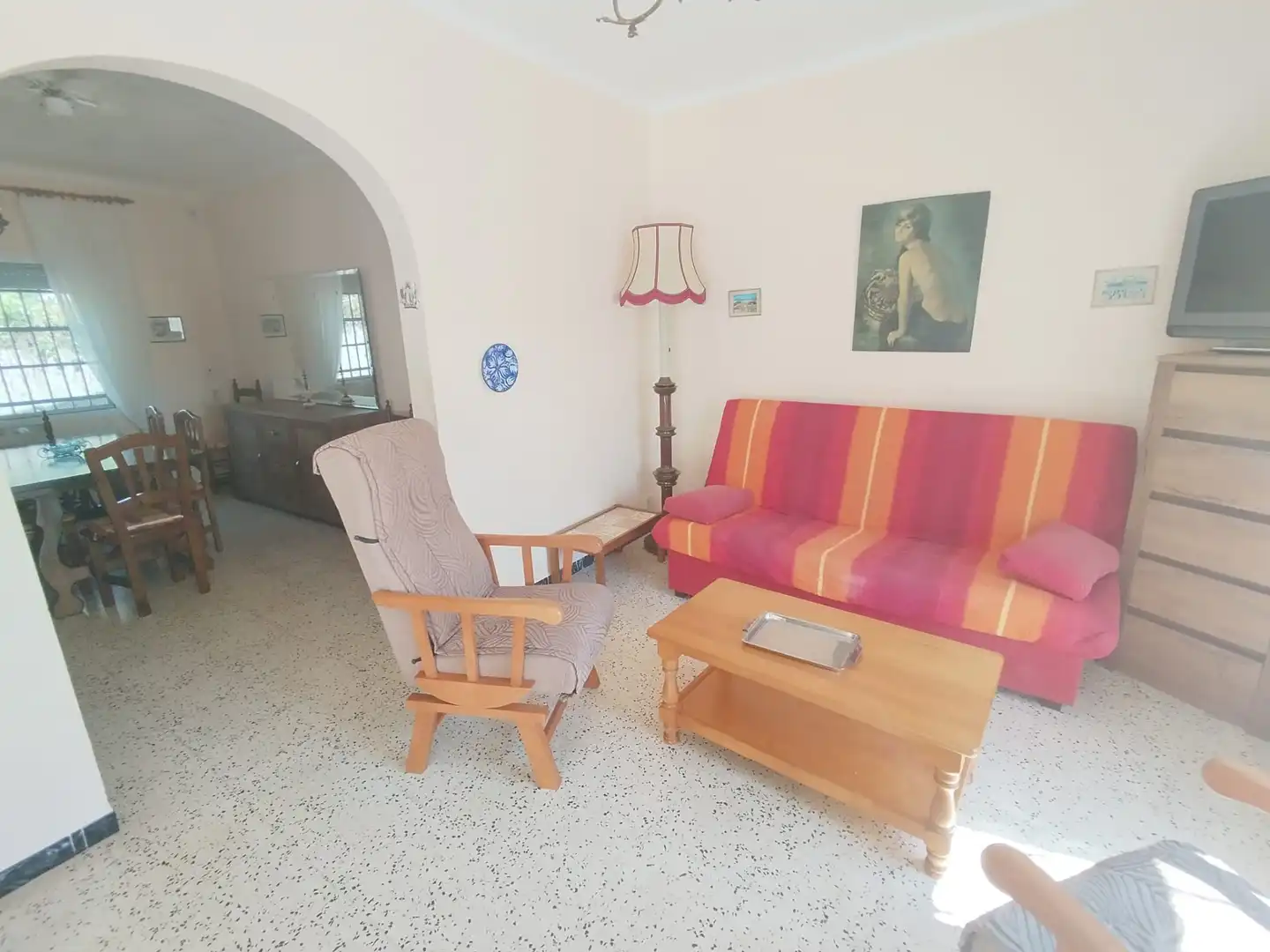 Sala d'estar de Casa o xalet en venda en Alcanar amb Aire condicionat, Jardí privat i Terrassa