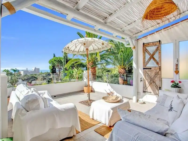 Terrassa de Casa o xalet de lloguer en Marbella amb Aire condicionat, Jardí privat i Terrassa