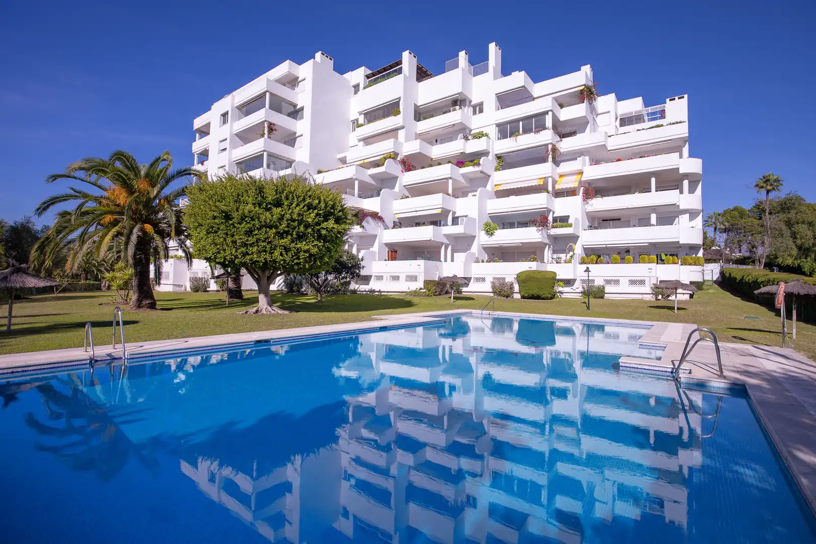 Exterior view of Apartments for sale in Marbella  with Air Conditioner, Terrace and Swimming Pool