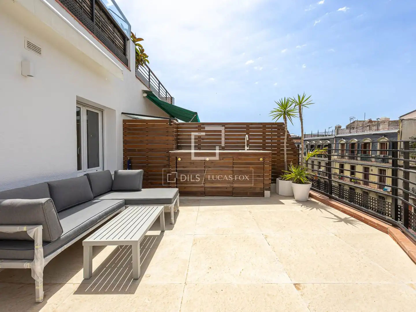 Terrasse von Wohnung zur Miete in Barcelona mit Klimaanlage, Parkett und Terrasse