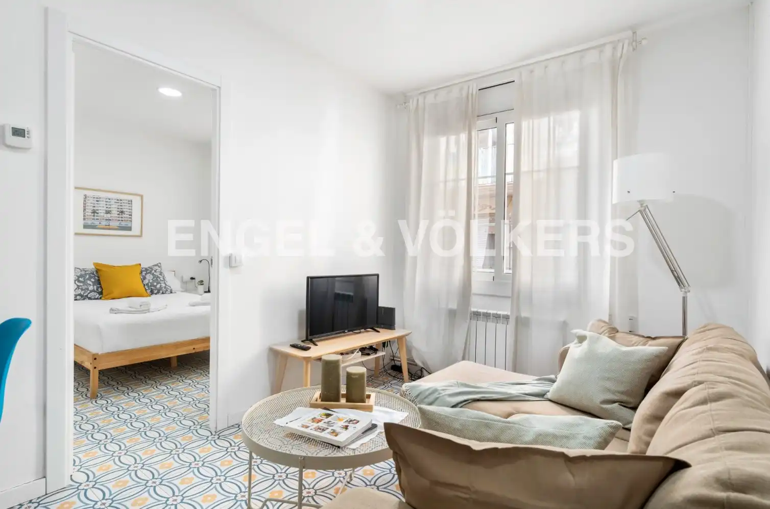 Sala d'estar de Pis de lloguer en Barcelona amb Aire condicionat, Calefacció i Parquet