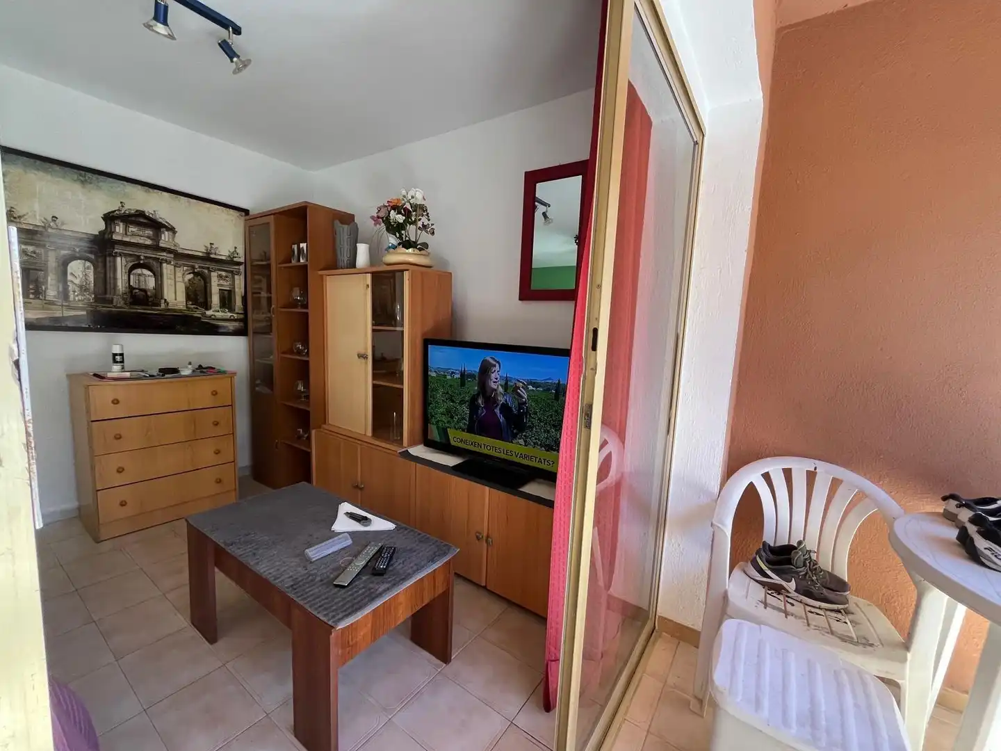 Sala de estar de Casa adosada en venta en La Nucia con Amueblado y Balcón
