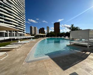Swimming pool of Apartment to rent in Benidorm  with Air Conditioner, Private garden and Terrace