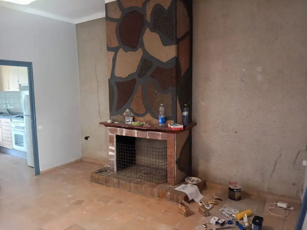 Sala d'estar de Finca rústica de lloguer en Calles amb Jardí privat, Terrassa i Forn