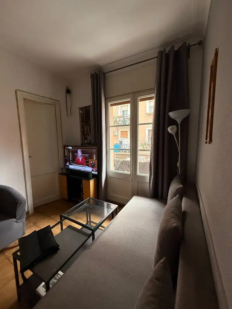 Sala de estar de Piso en venta en L'Hospitalet de Llobregat con Balcón