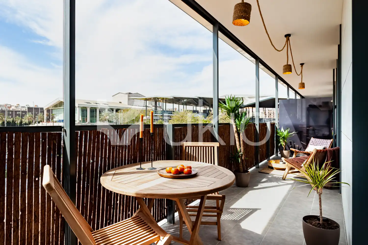 Terrasse von Wohnungen zur Miete in Barcelona mit Klimaanlage, Terrasse und Möbliert