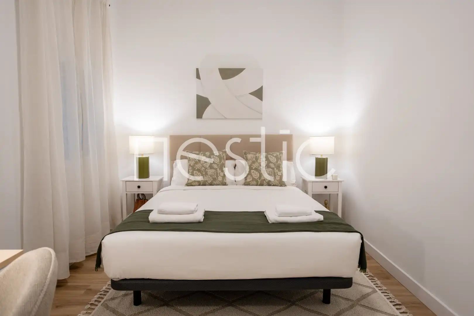 Bedroom of Apartments for rent in Madrid  with Heating, Furnished and Washing machine
