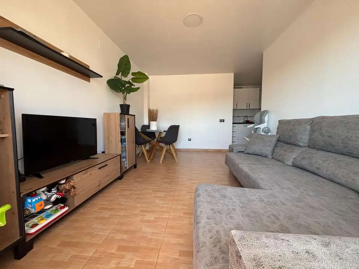 Sala de estar de Piso en venta en Vícar con Aire acondicionado, Terraza y Amueblado