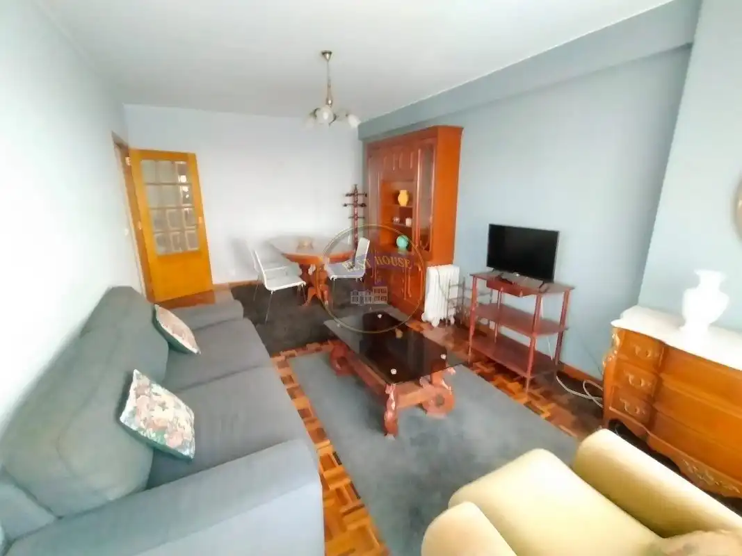 Living room of Flat for rent in Vigo   with Parquet flooring, Terrace and Furnished