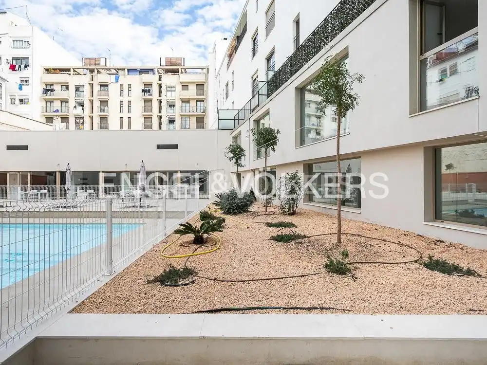 Schwimmbecken von Wohnung zur Miete in Valencia mit Klimaanlage, Heizung und Privatgarten