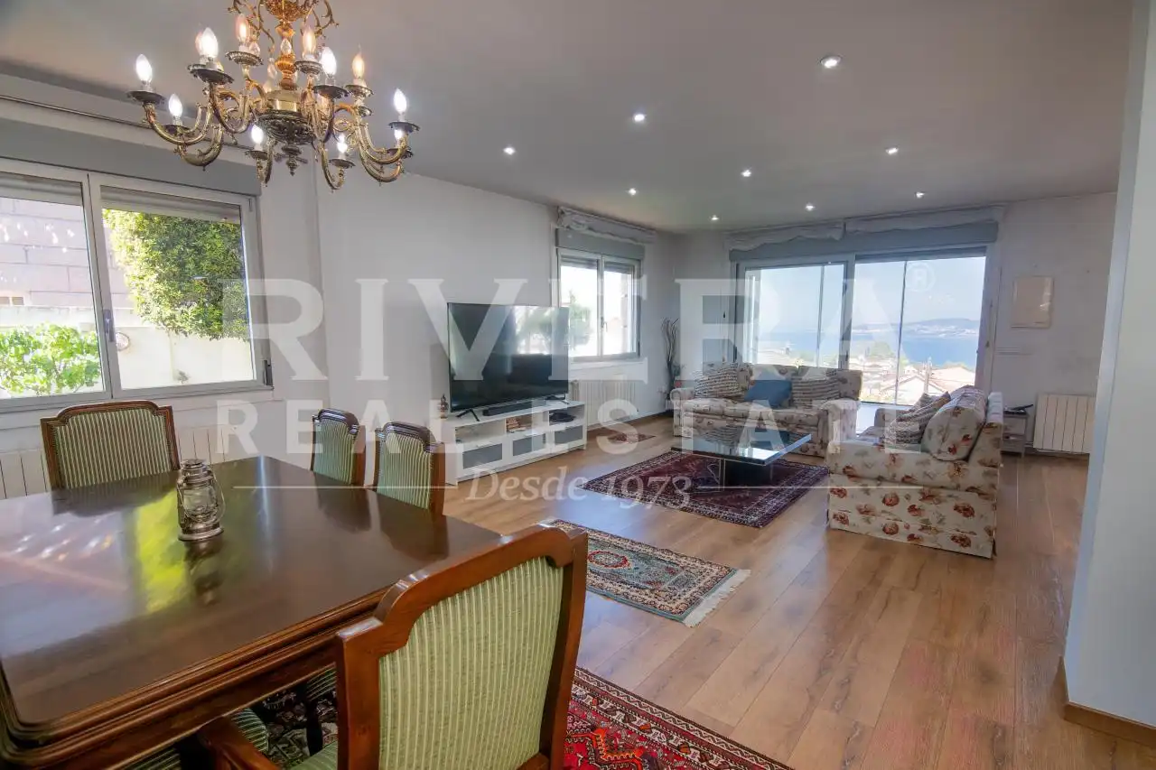 Sala d'estar de Casa o xalet en venda en Redondela amb Calefacció i Jardí privat