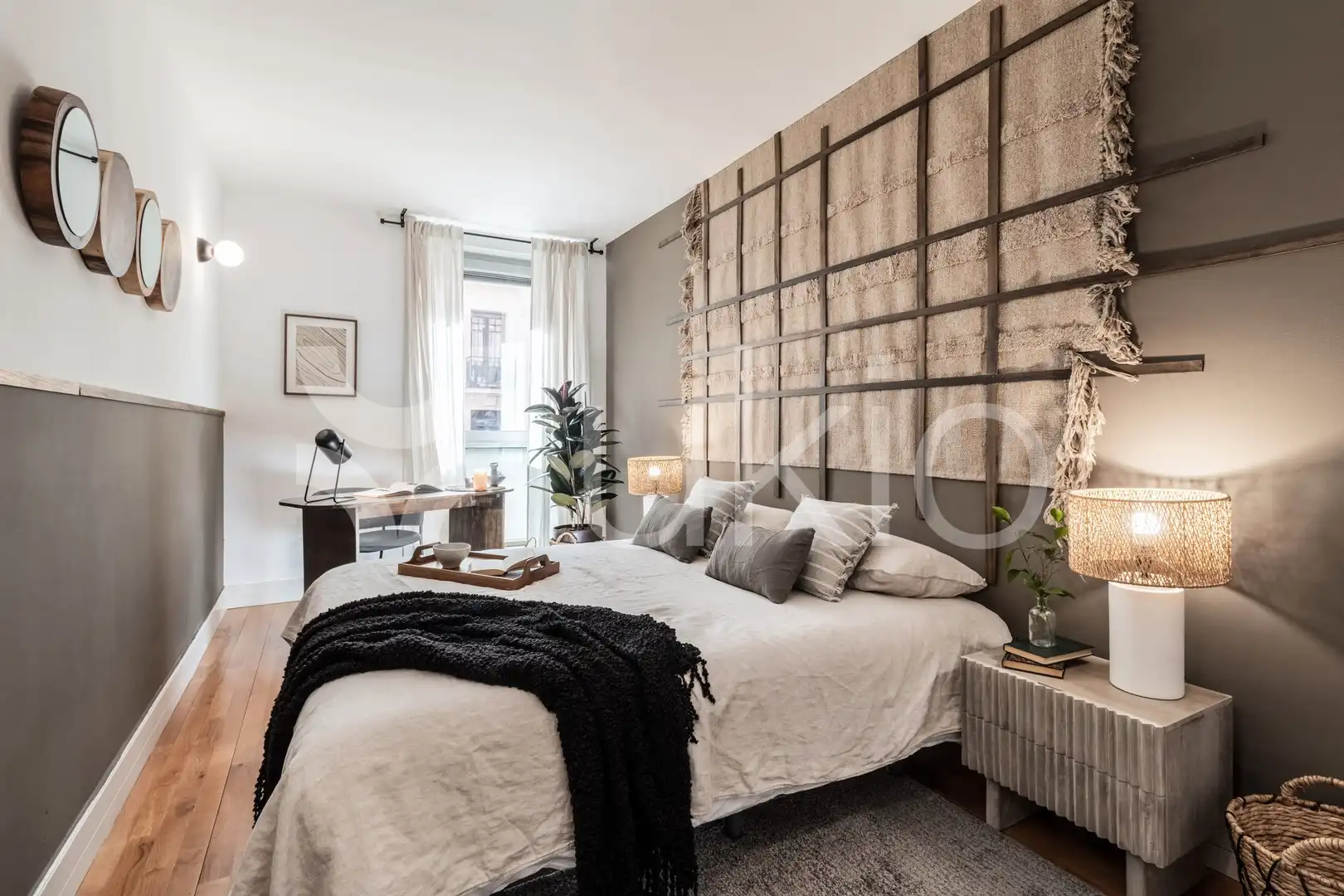 Habitación de Apartamento de alquiler en Madrid con Aire acondicionado, Calefacción y Amueblado