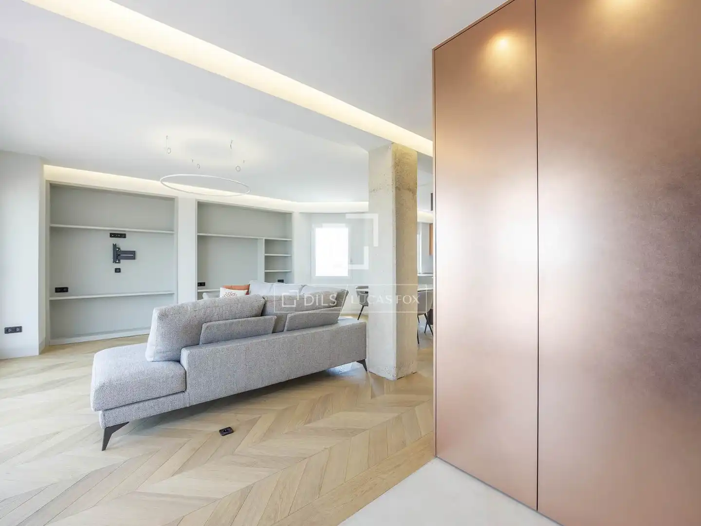 Living room of Attic for rent in Valencia  with Air Conditioner, Heating and Parquet flooring