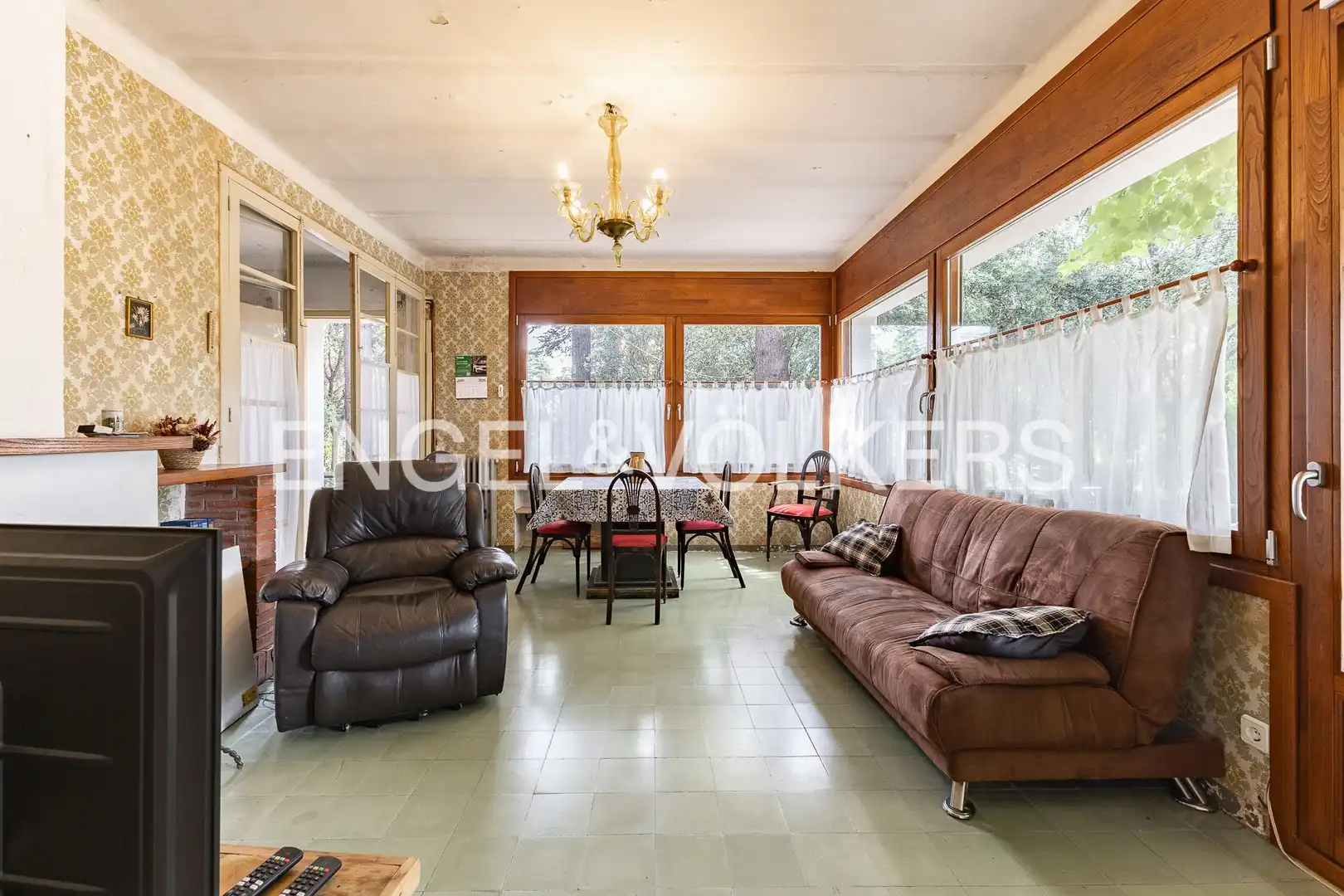 Wohnzimmer von Haus oder Chalet zum Verkauf in Sant Martí de Centelles mit Heizung, Privatgarten und Balkon