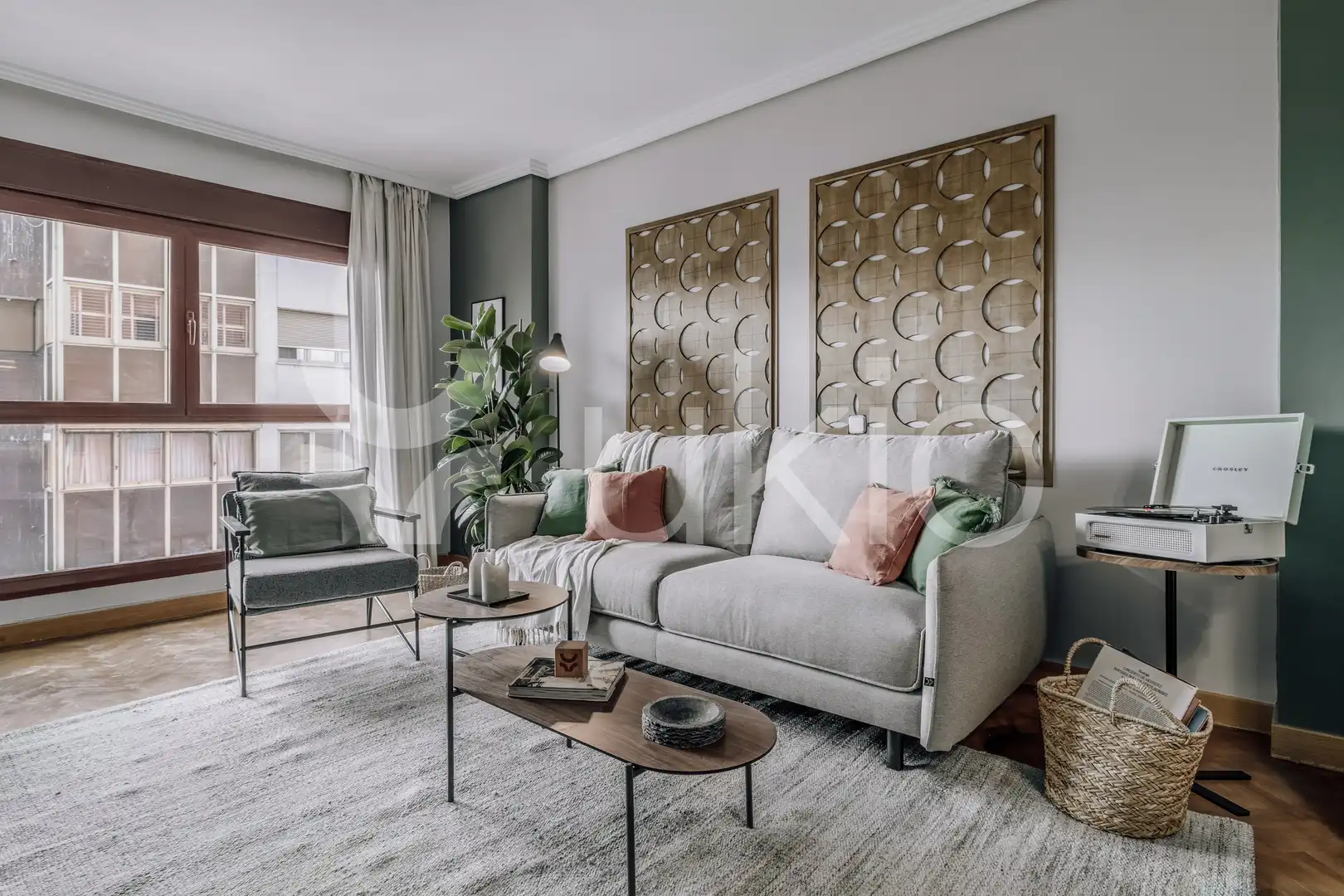 Living room of Apartments for rent in Madrid  with Air Conditioner, Heating and Furnished