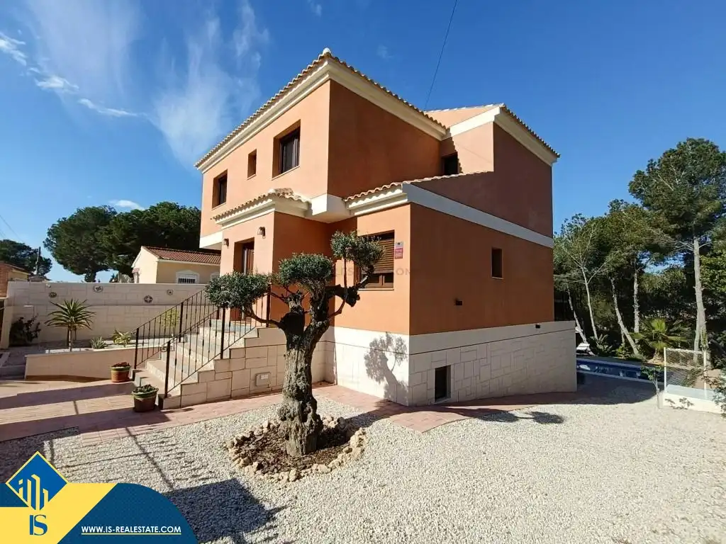 Vista exterior de Casa o chalet en venta en Pilar de la Horadada con Jardín privado, Terraza y Amueblado