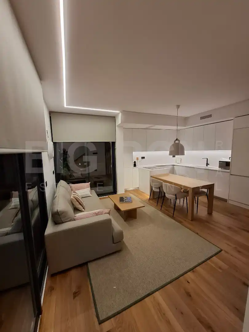 Sala de estar de Casa adosada de alquiler en Esplugues de Llobregat con Aire acondicionado, Calefacción y Parquet