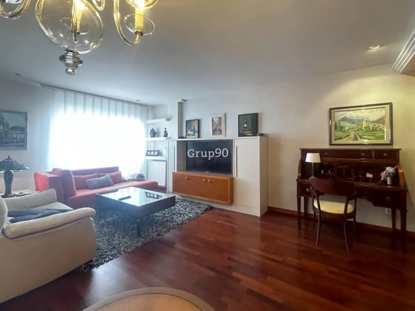 Sala d'estar de Àtic en venda en Lleida amb Parquet, Terrassa i Traster