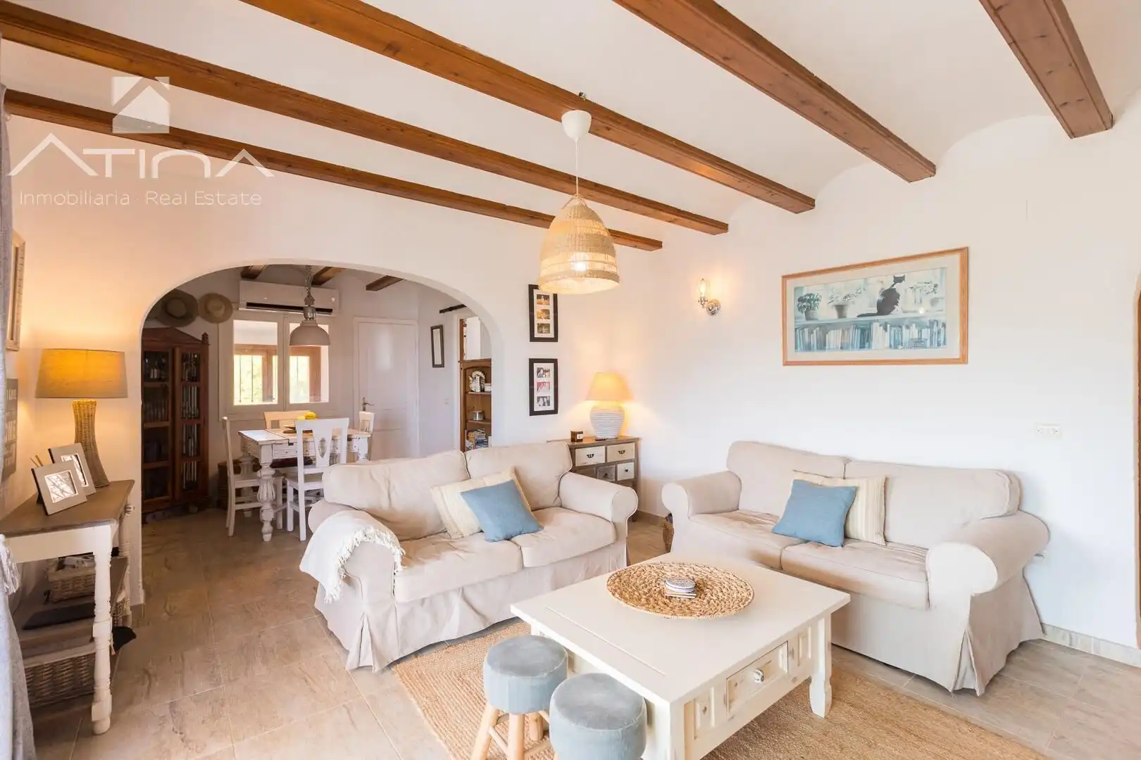 Sala de estar de Casa o chalet en venta en Jávea / Xàbia con Aire acondicionado, Calefacción y Jardín privado