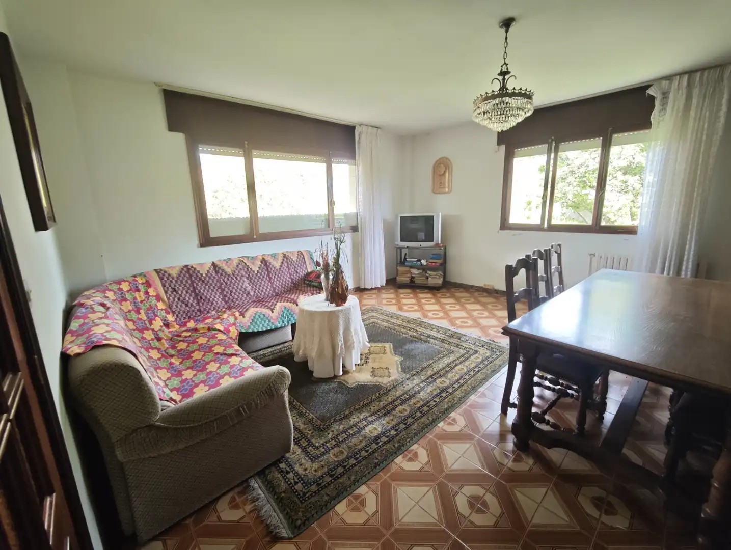 Sala de estar de Casa o chalet en venta en Mesía con Calefacción, Jardín privado y Terraza