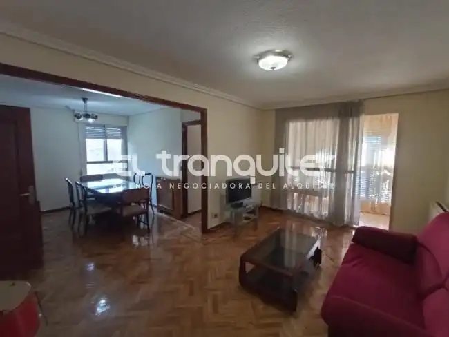 Living room of Flat for rent in Madrid  with Air Conditioner, Parquet flooring and Washing machine