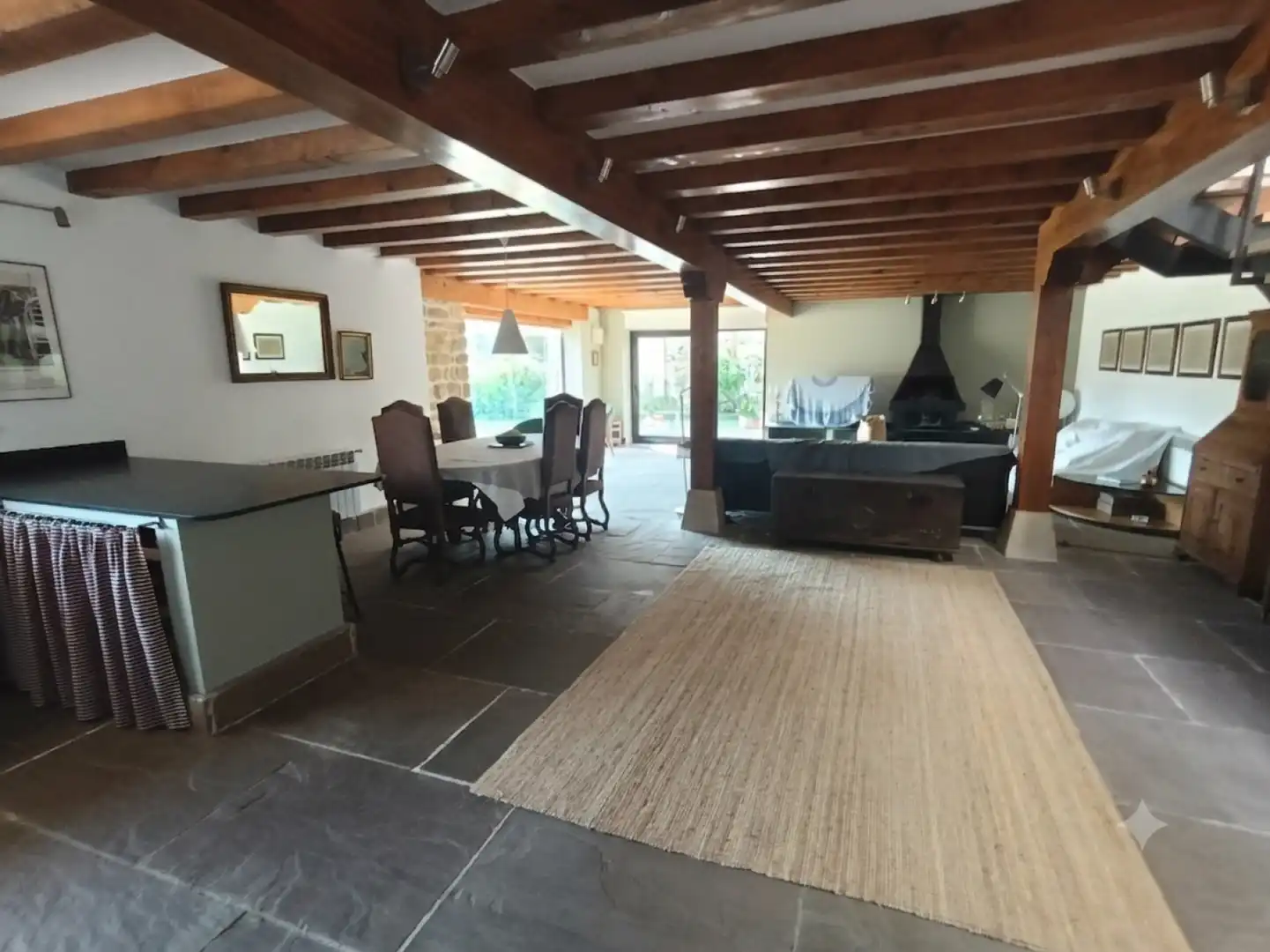 Esszimmer von Haus oder Chalet zur Miete in Molledo mit Heizung und Privatgarten