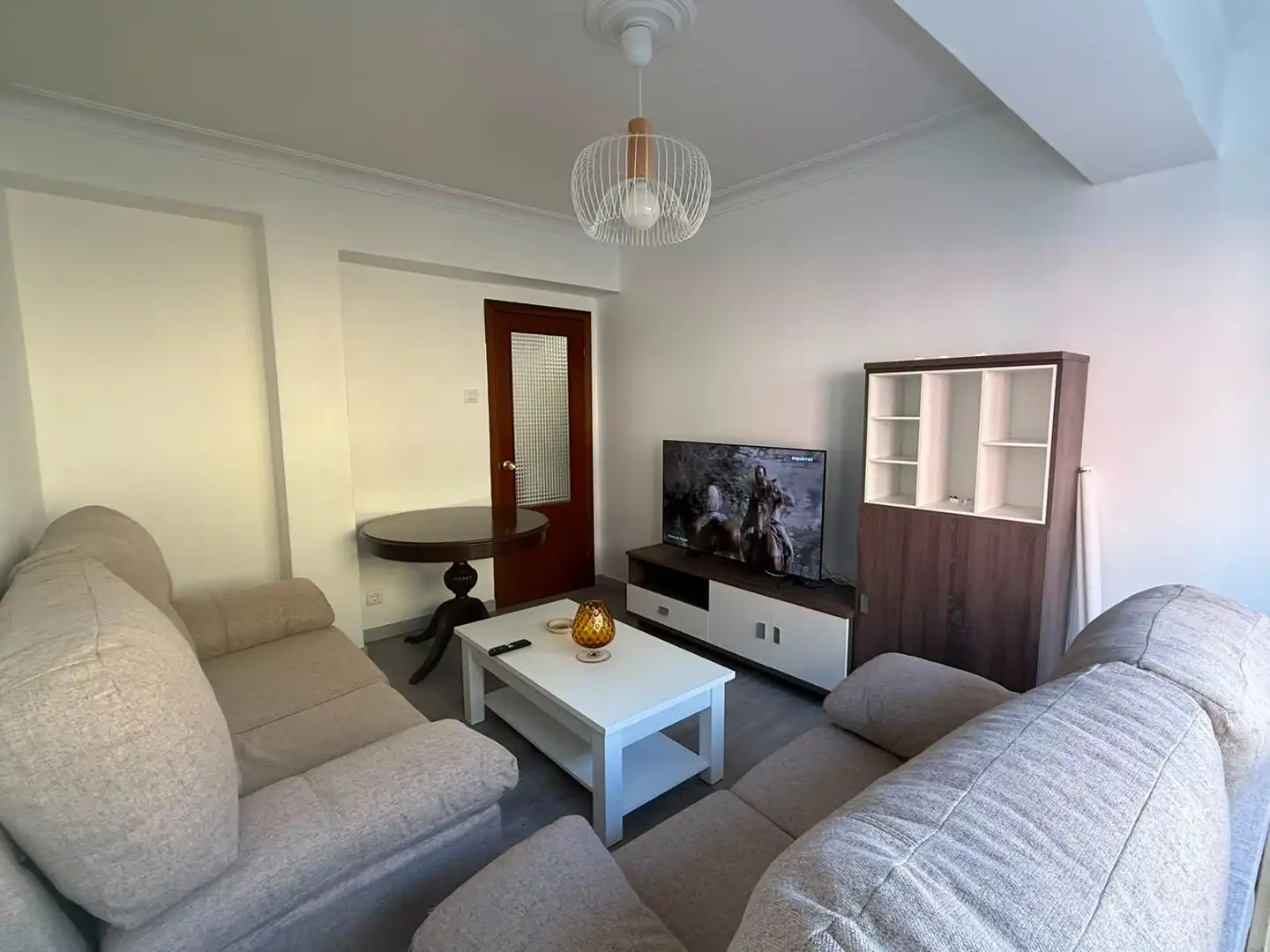 Sala de estar de Piso de alquiler en Ferrol con Parquet, Amueblado y Horno