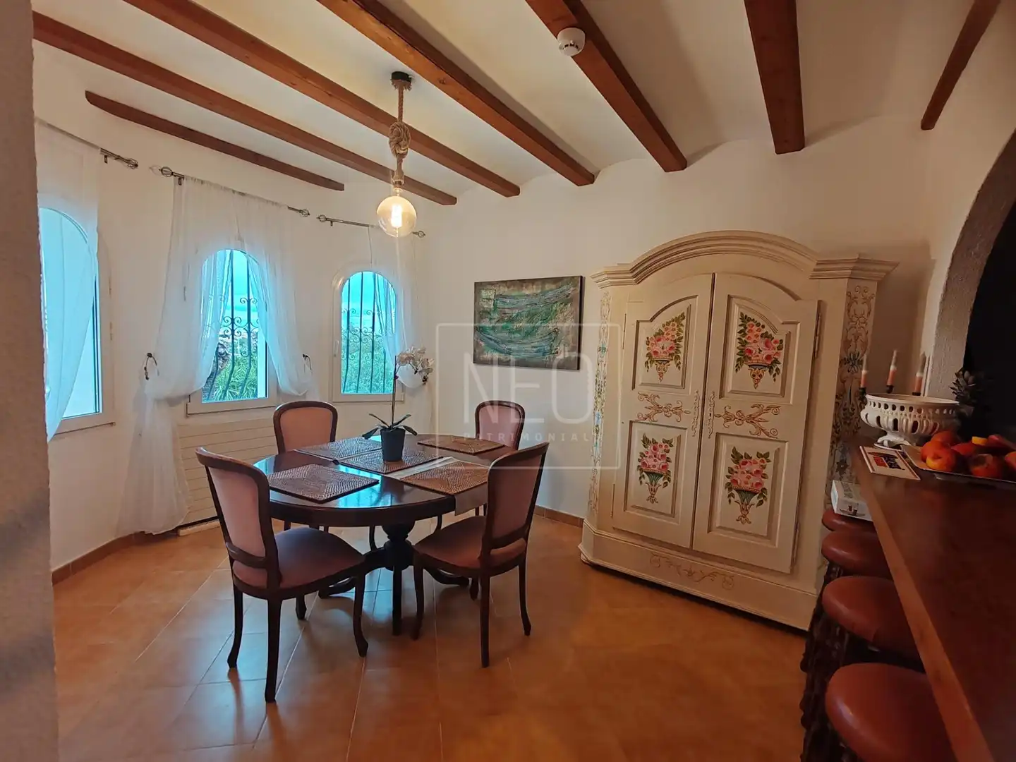 Dining room of Houses for sale in Dénia  with Air Conditioner, Private garden and Terrace
