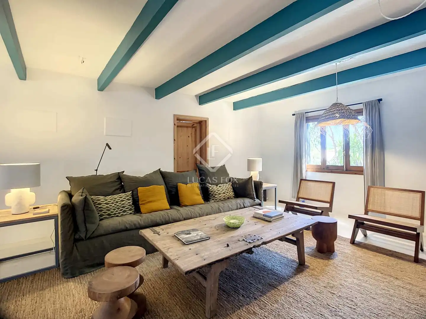 Wohnzimmer von Haus oder Chalet zur Miete in Alaior mit Klimaanlage, Heizung und Privatgarten