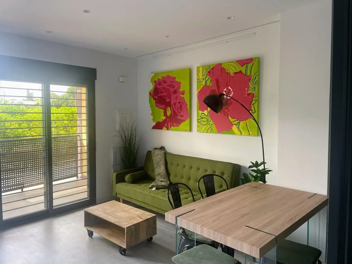 Living room of Apartments for sale in  Murcia Capital  with Air Conditioner, Parquet flooring and Terrace