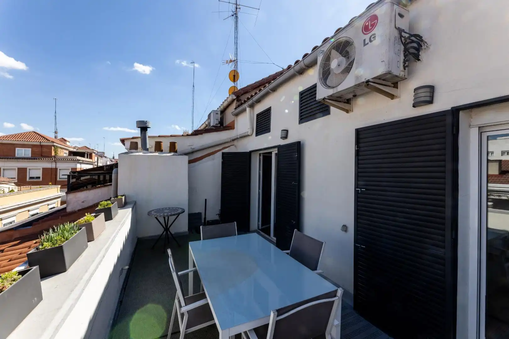 Terrasse von Dachboden zur Miete in Madrid mit Klimaanlage, Heizung und Terrasse