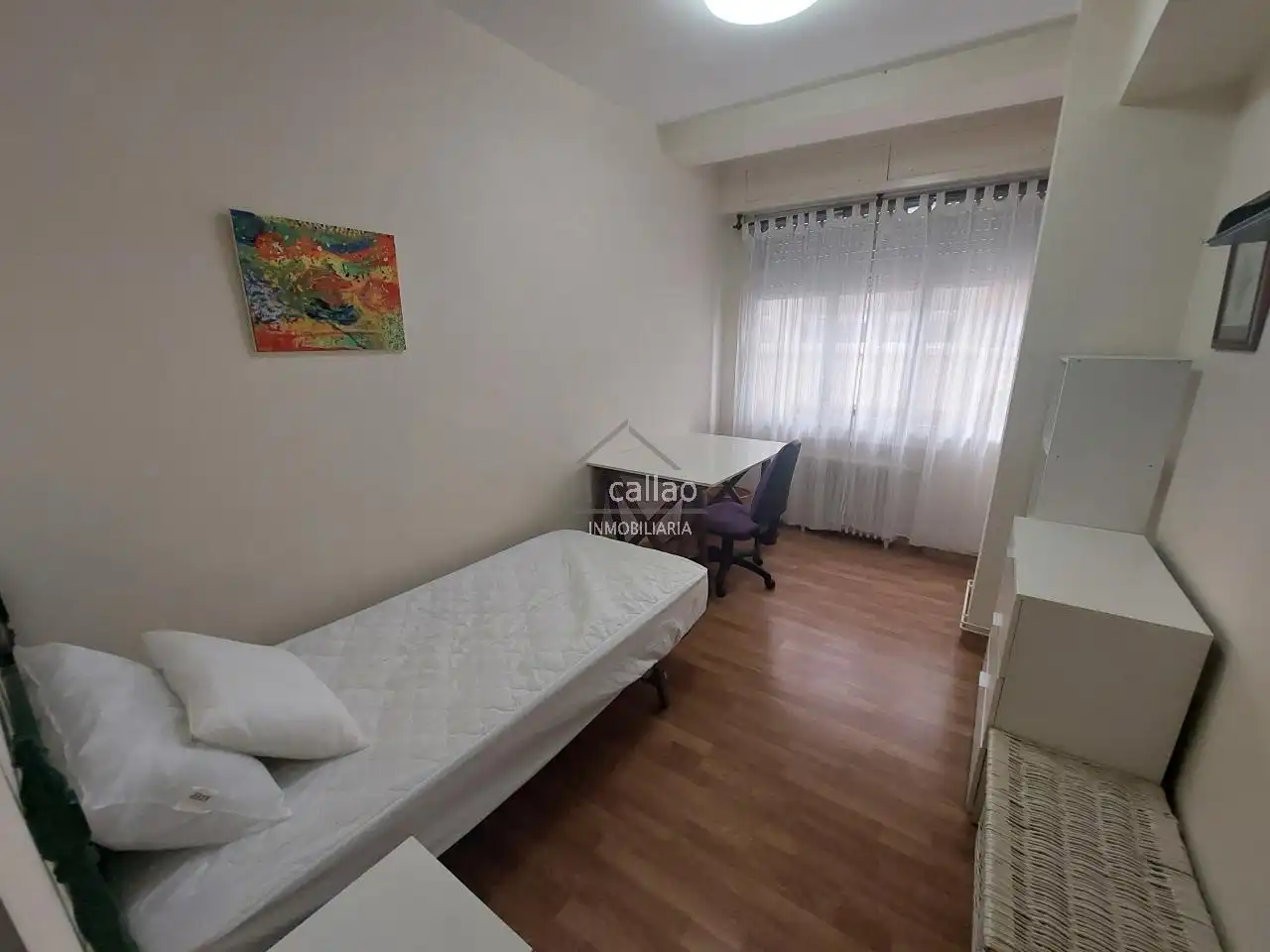 Bedroom of Flat for rent in Ferrol  with Heating, Furnished and Balcony