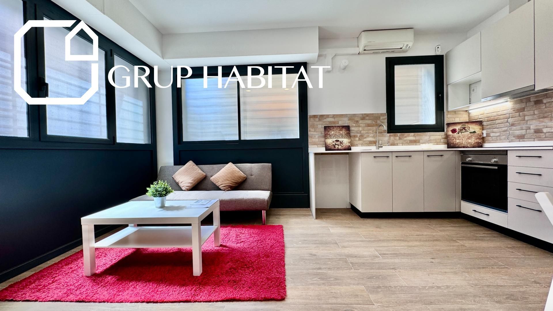 Sala de estar de Estudio en venta en  Barcelona Capital con Aire acondicionado y Trastero