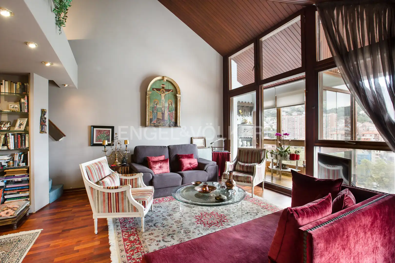 Sala de estar de Ático en venta en Bilbao  con Calefacción, Parquet y Terraza