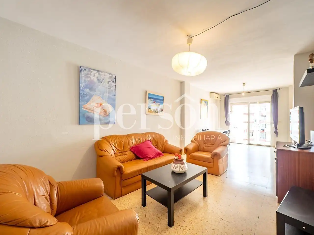 Sala de estar de Piso de alquiler en Valencia con Aire acondicionado, Amueblado y Balcón