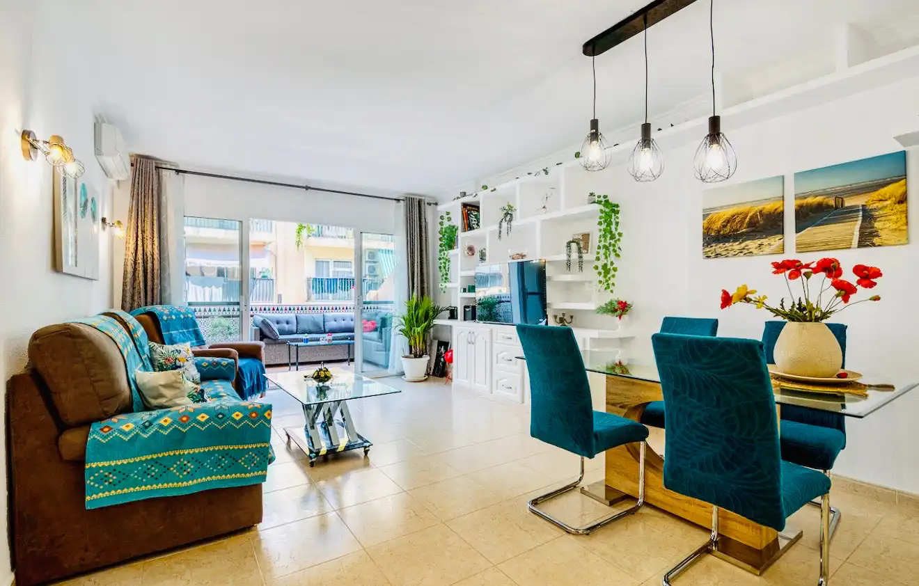 Sala d'estar de Pis en venda en Calpe / Calp amb Aire condicionat, Calefacció i Terrassa
