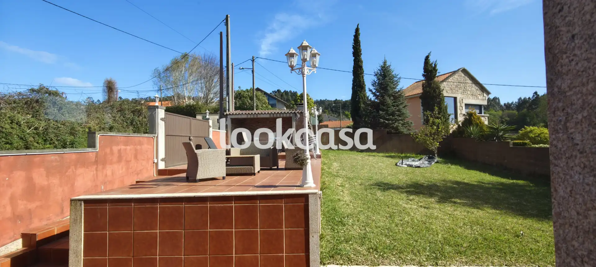 Terraza de Casa o chalet en venta en Meis con Calefacción, Jardín privado y Parquet